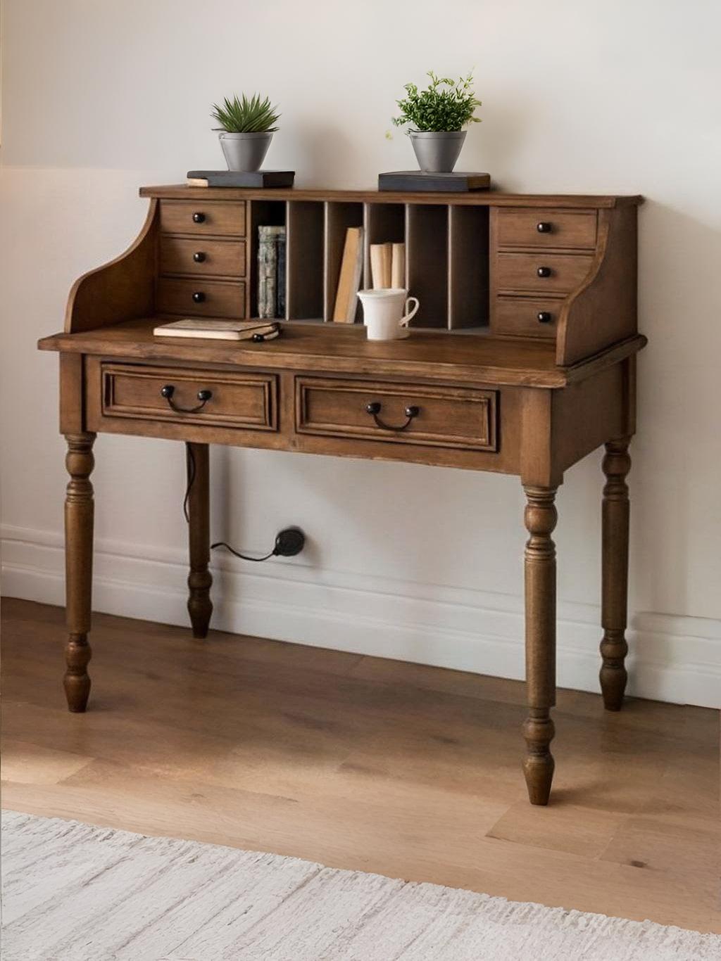 میز تحریر سفارشی چوب جنگلی مدل ۱۱۰۱ | قابل تغییر رنگ و ابعاد