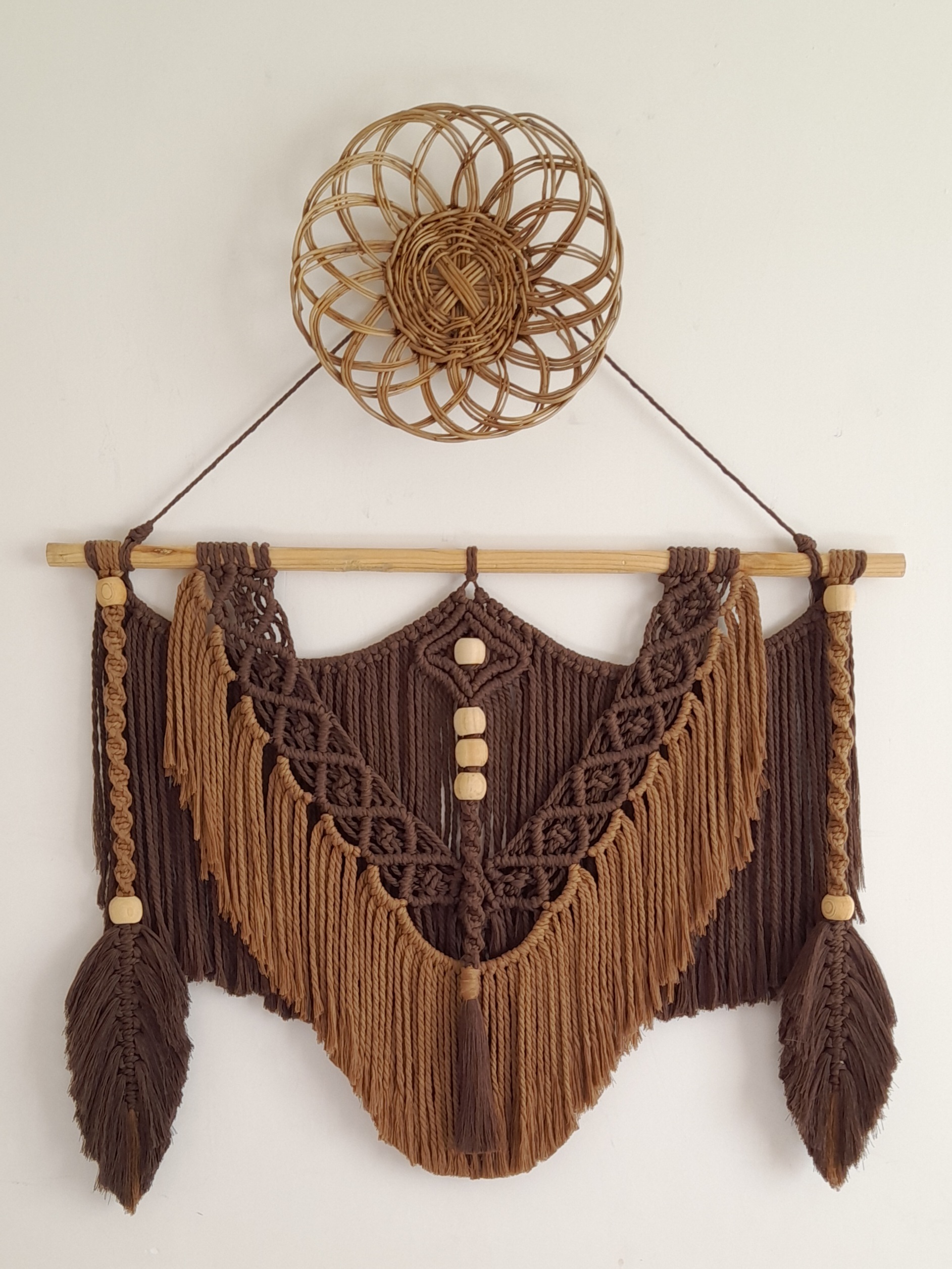 دیوارکوب آویز مکرومه مدل بلوط کد ۰۱۱۱